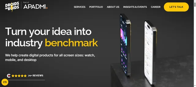 Droids On Roids website homepage screenshot